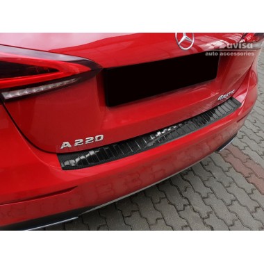 Накладка на задний бампер карбон (Avisa, 2/49211) Mercedes A-class W177 (2018-) бренд – Avisa главное фото